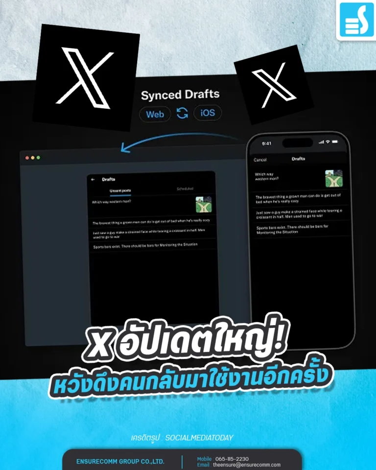 X (Twitter เดิม) อัปเดตใหญ่! หวังดึงคนกลับมาใช้งาน